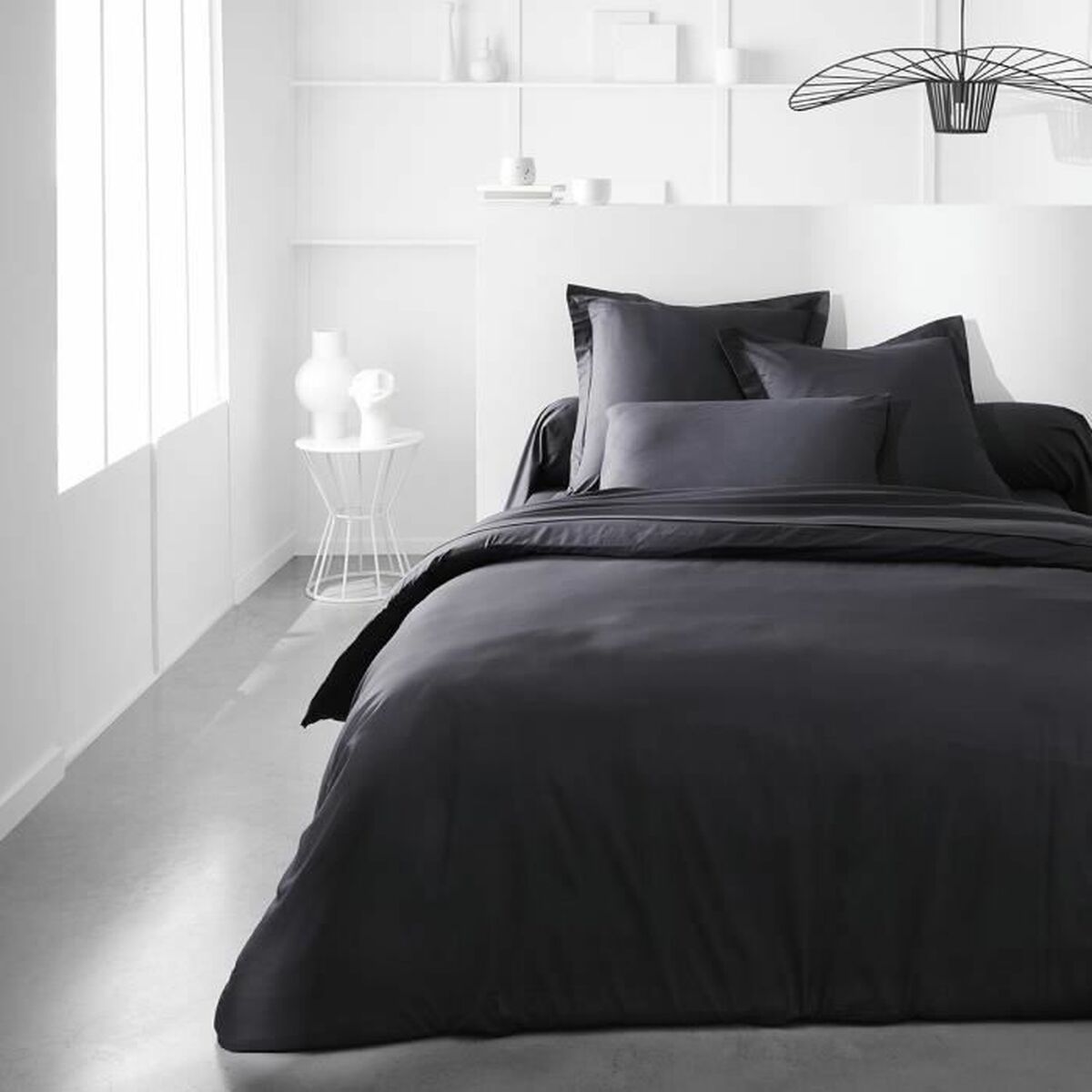 Husă de pilotă TODAY Essential Negru Antracit Pat dublu 220 x 240 cm