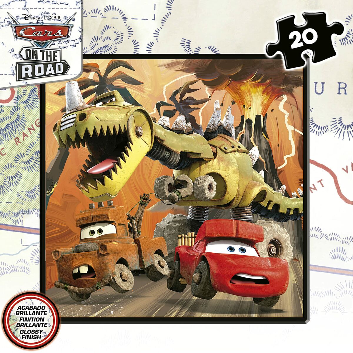 Set de 4 Puzzle-uri Cars On the Road 73 Piese