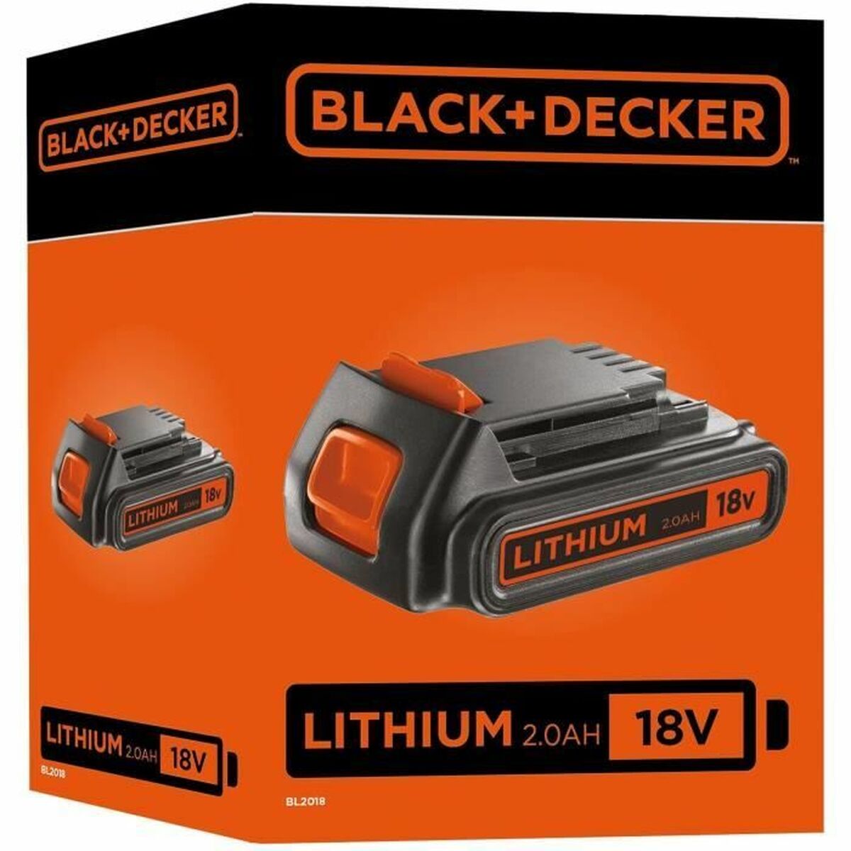 Baterie de litiu reîncărcabilă Black & Decker BL2018 18 V Litio Ion 2 Ah