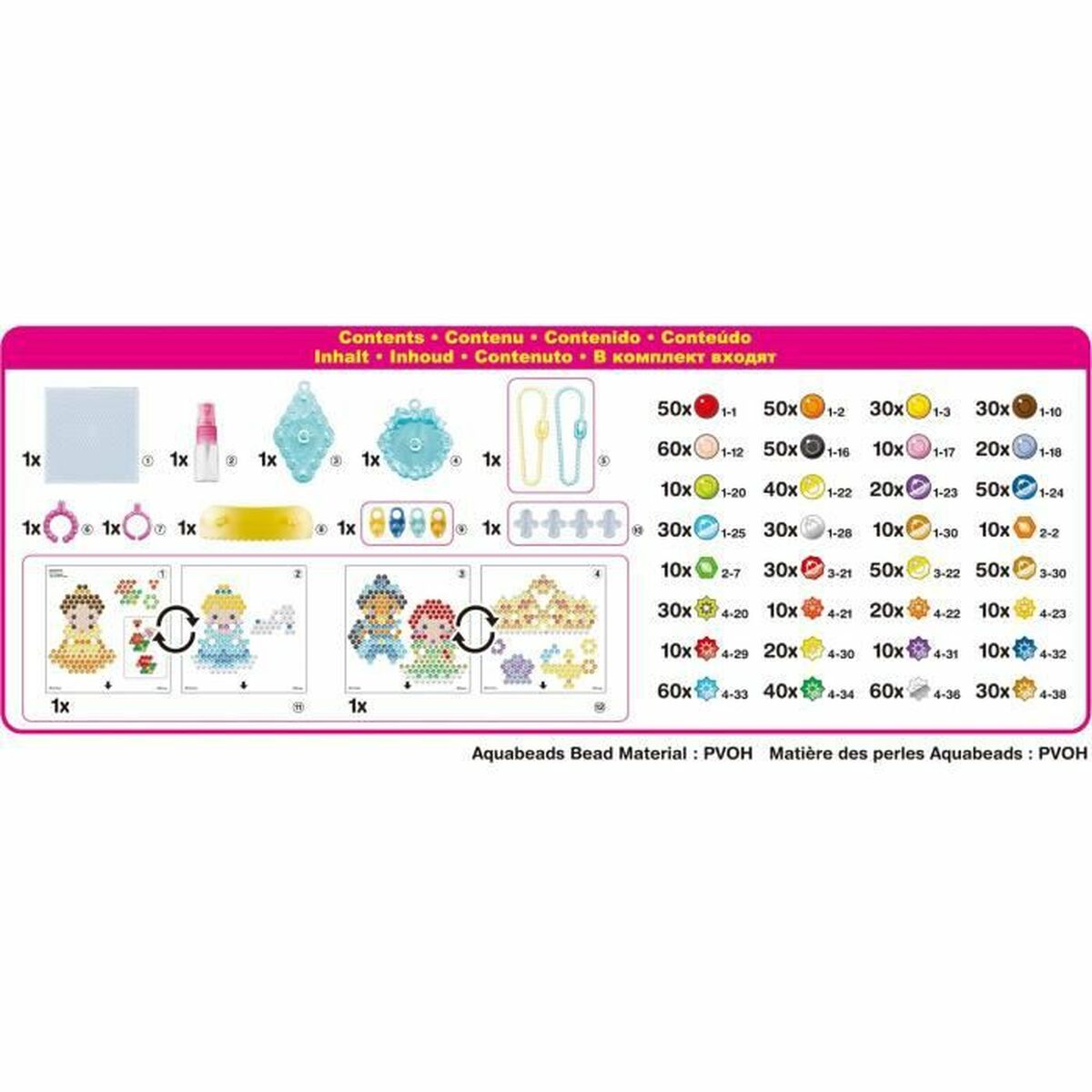 Set de Lucru Manual Aquabeads My Disney princesses accessories