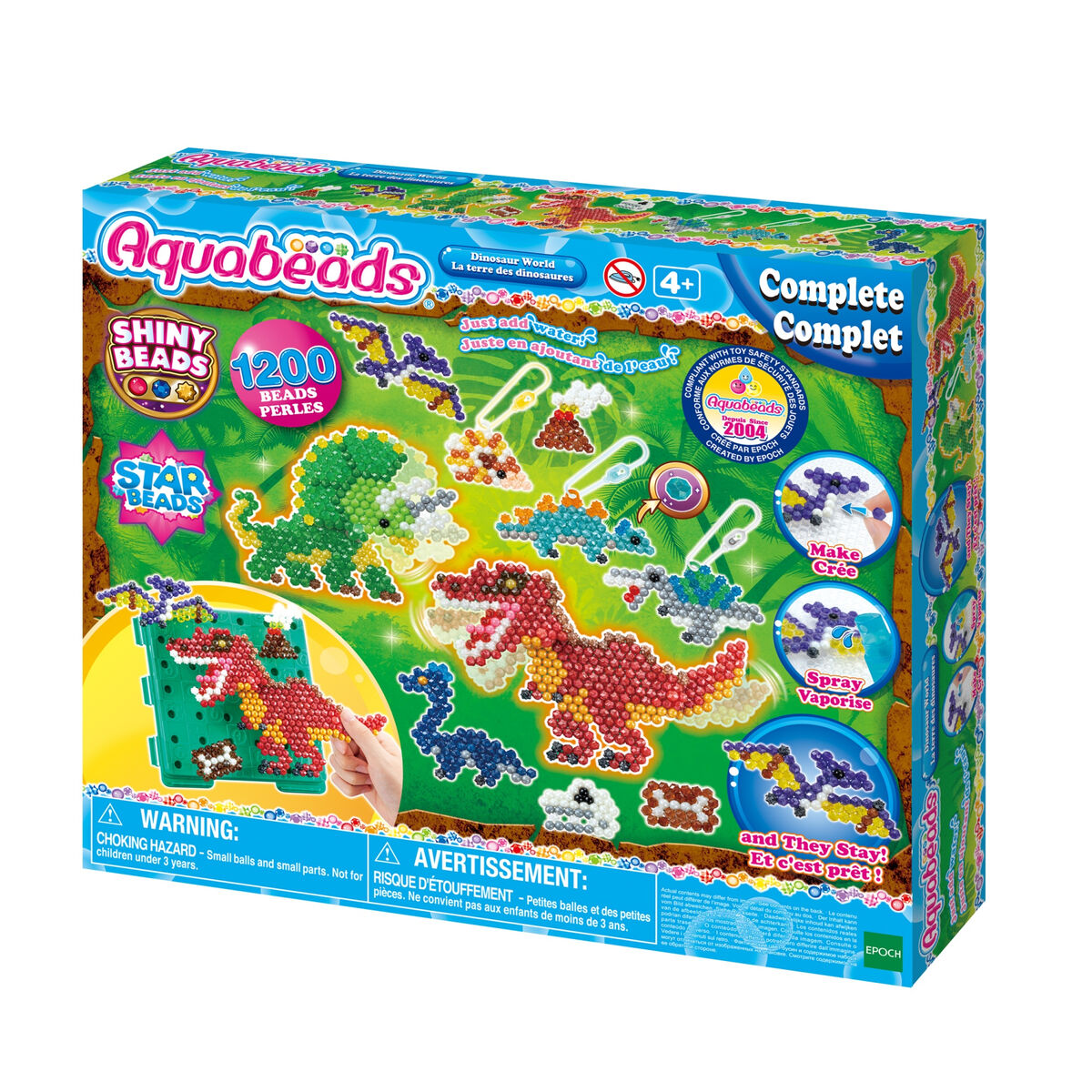 Set de Lucru Manual Aquabeads The land of dinosaurs Multicolor