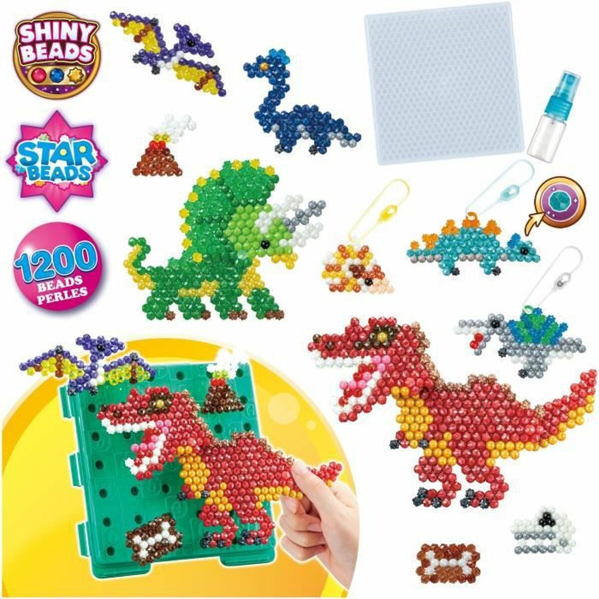 Set de Lucru Manual Aquabeads The land of dinosaurs Multicolor