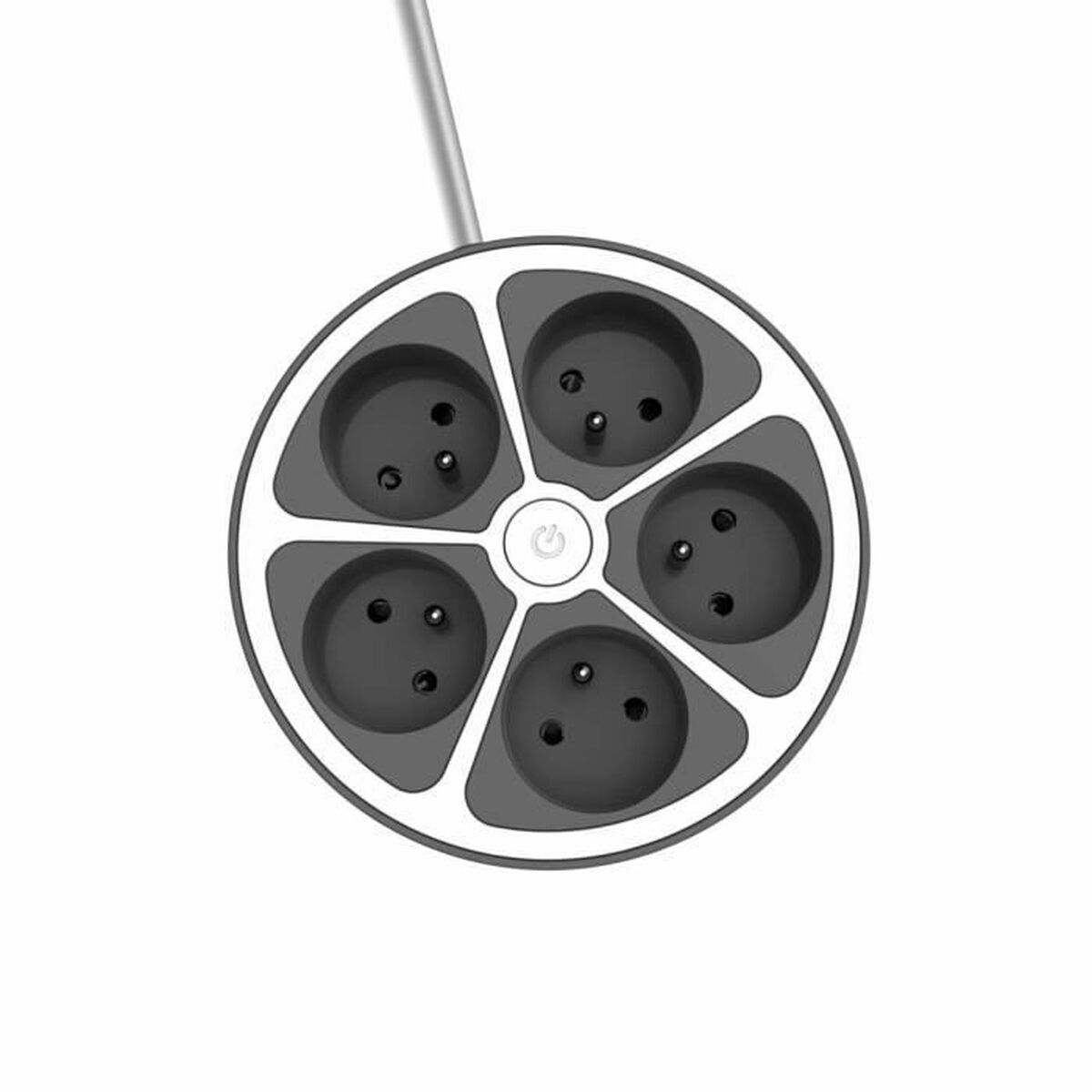 Placă de circuit Prize 5 Puncte de Conectare cu Întrerupător Chacon   (1,5 m)