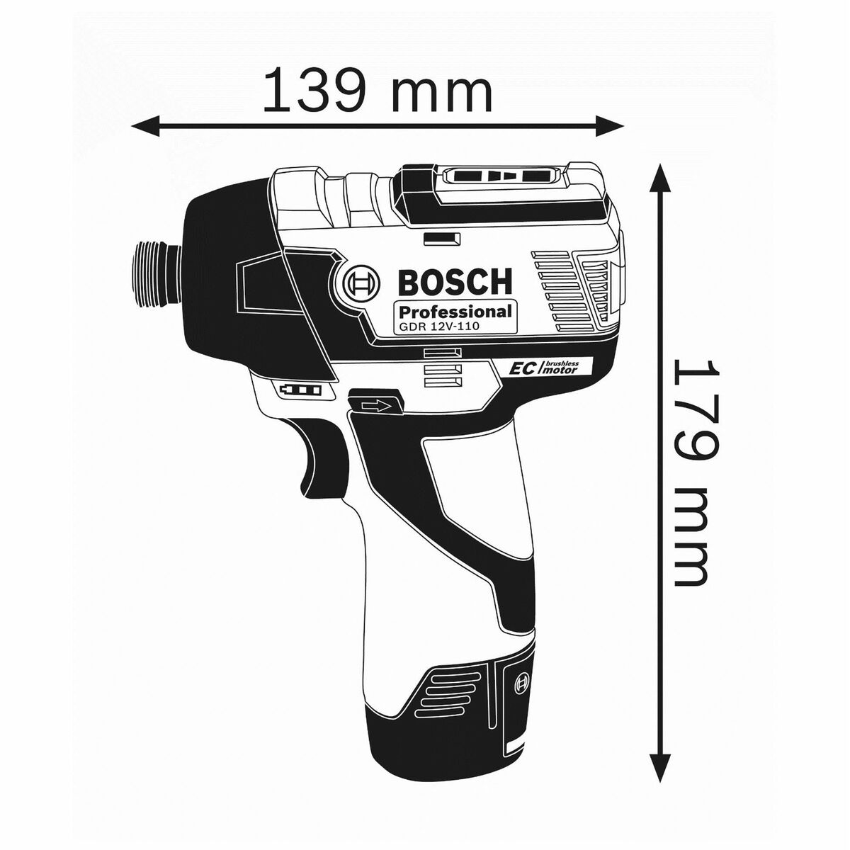 Șurubelniță electrică BOSCH GDR 12V-110 Professional 110 Nm