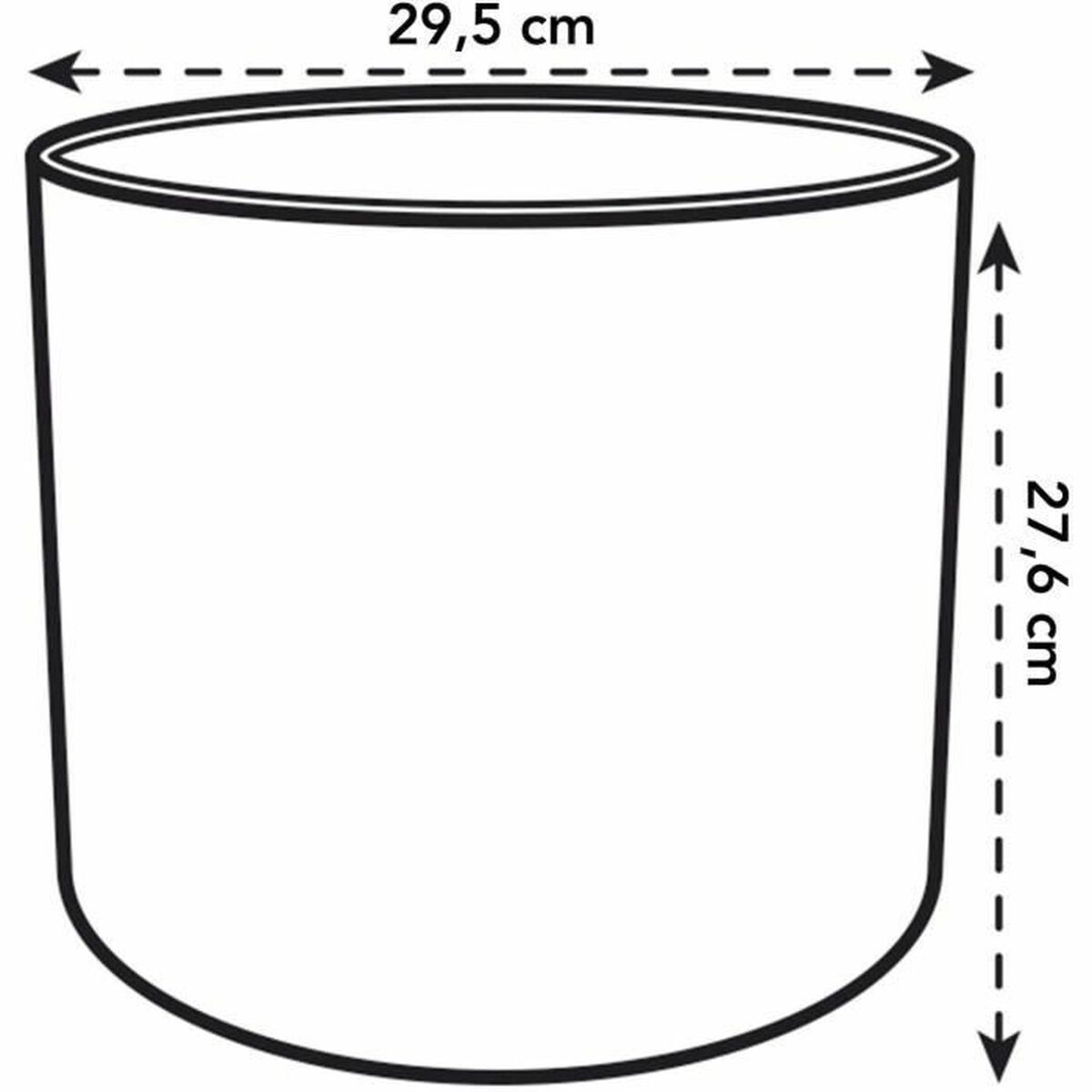 Ghiveci Elho Alb Verde Plastic 30 x 30 x 28 cm