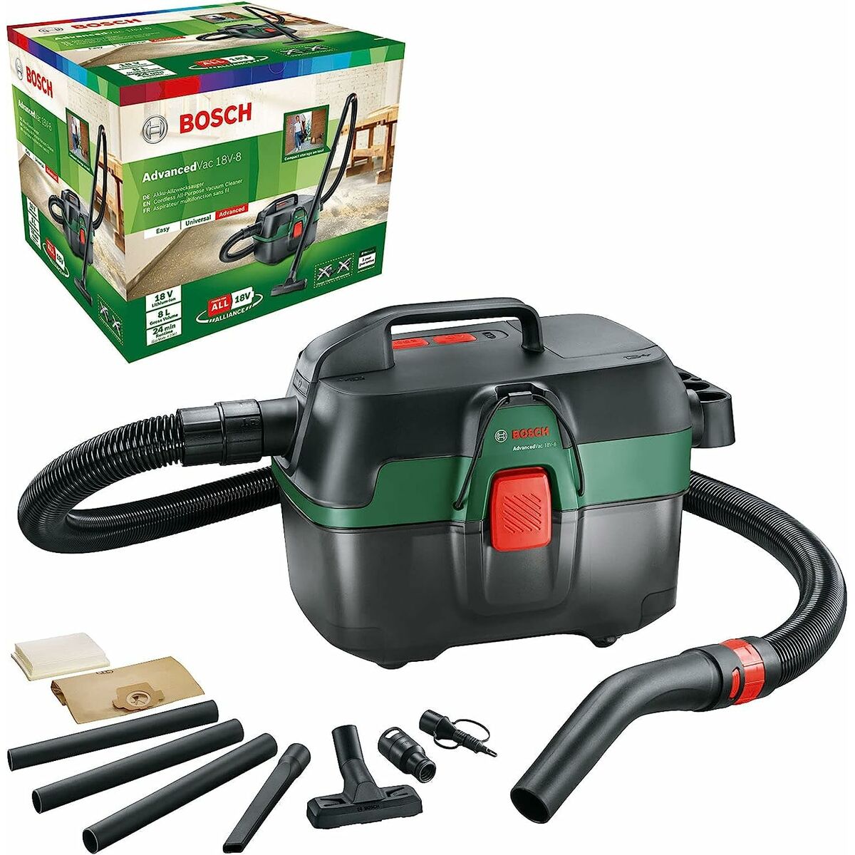 Aspirator de praf umed și uscat BOSCH AdvancedVac 18V-8 8 L