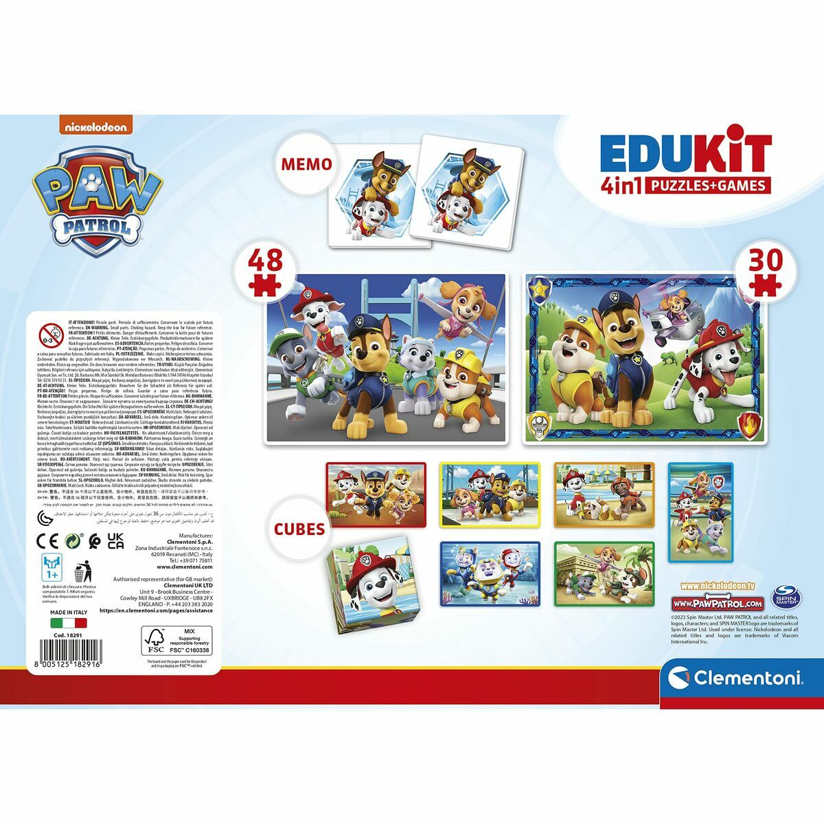 Set de 4 Puzzle-uri The Paw Patrol Clementoni Edukit