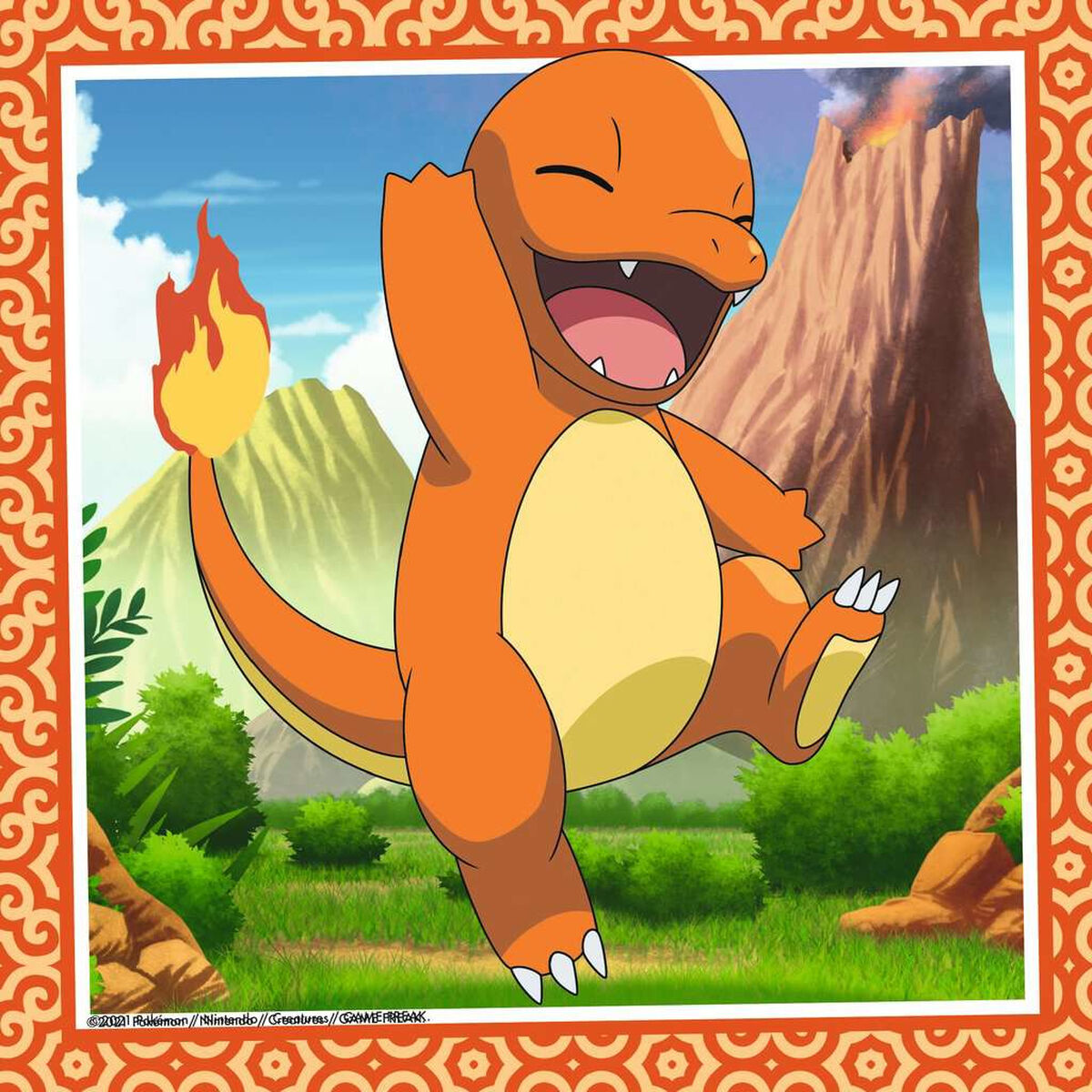 Set de 3 Puzzle-uri Pokémon Ravensburger 05586 Bulbasaur, Charmander & Squirtle 147 Piese