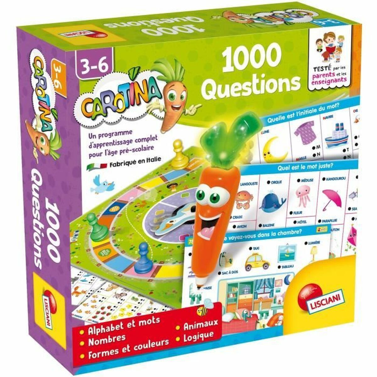 Joc Educație pentru Copii Lisciani Giochi Carotina 1000 Questions