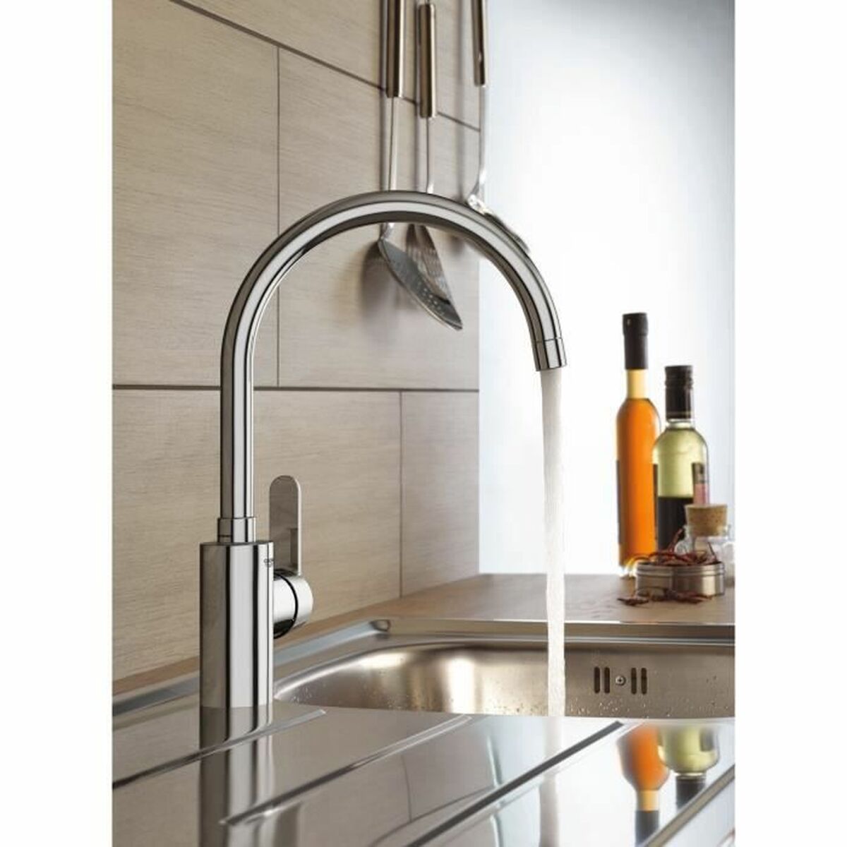 Kitchen Tap Grohe Get - 31494001 În formă de C Metal