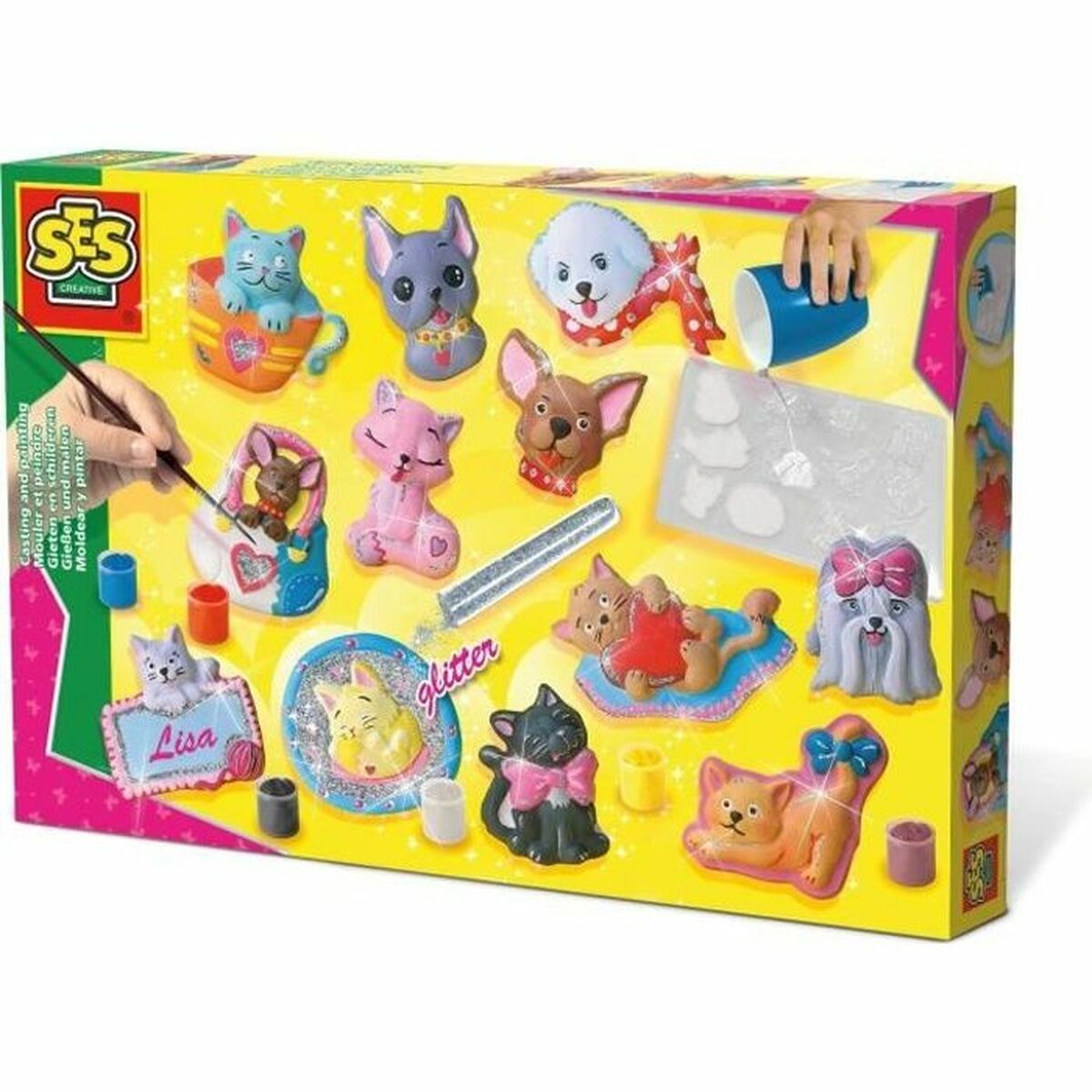Set de Lucru Manual SES Creative Plaster casting dogs and cats