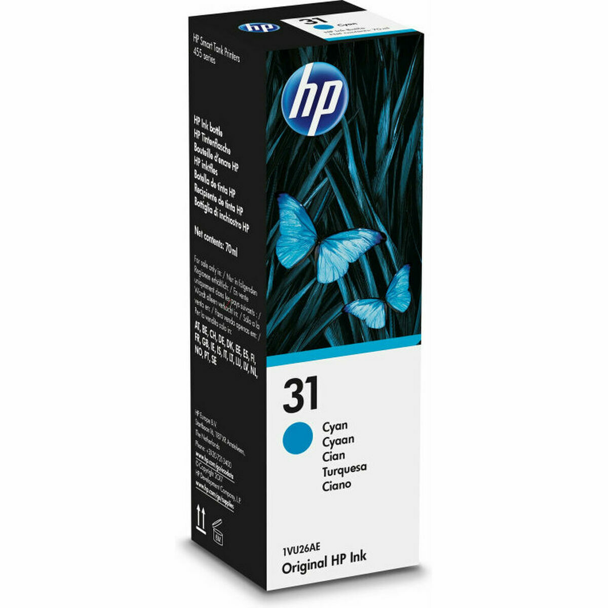 Toner pentru reîncărcare cartuș HP 1VU26AE 70 ml Cyan