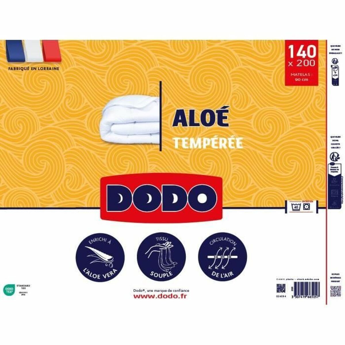 Material de umplutură nordic DODO Aloe Alb 300 g/m² 140 x 200 cm