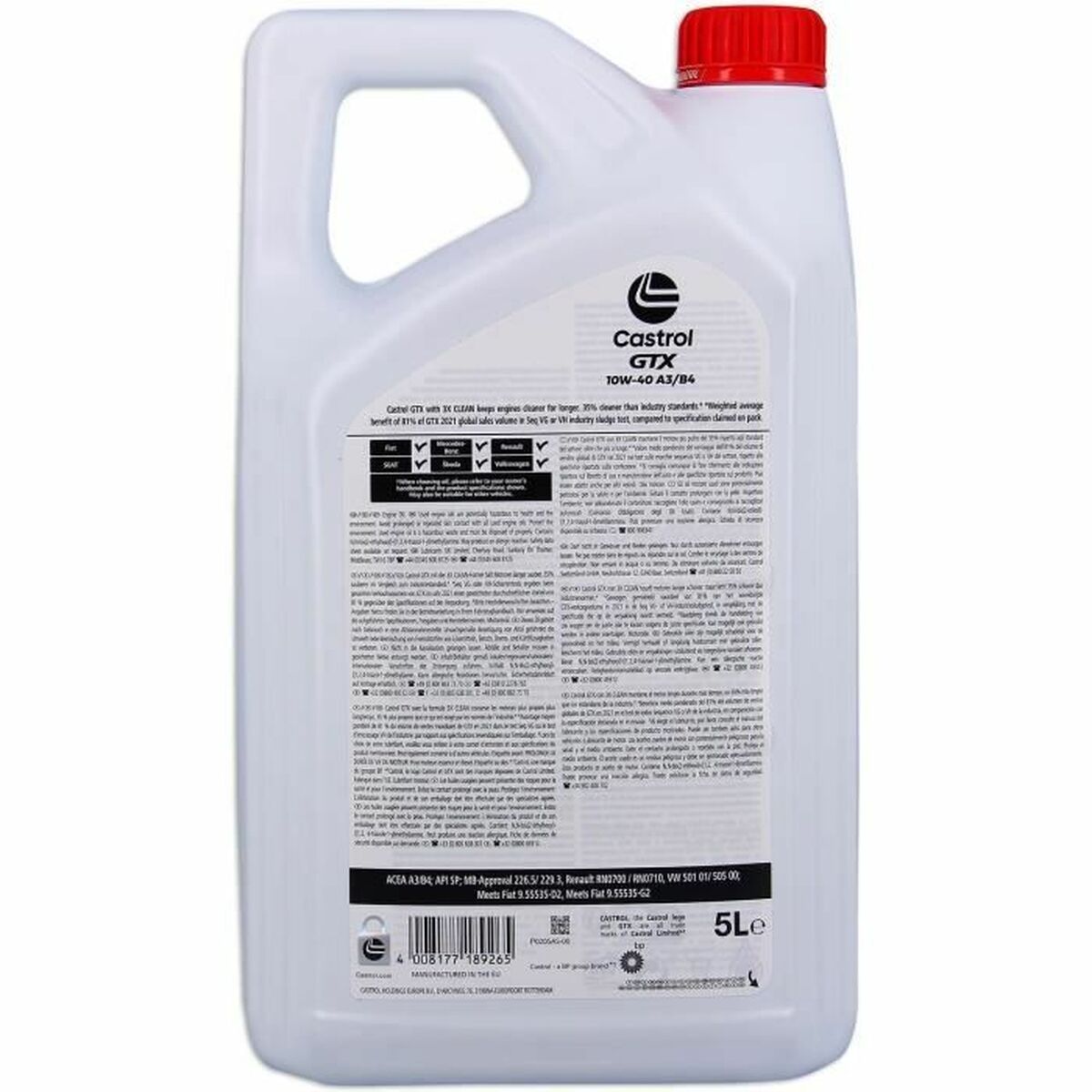 Ulei de motor Castrol GTX Benzină Diesel 10W40 5 L