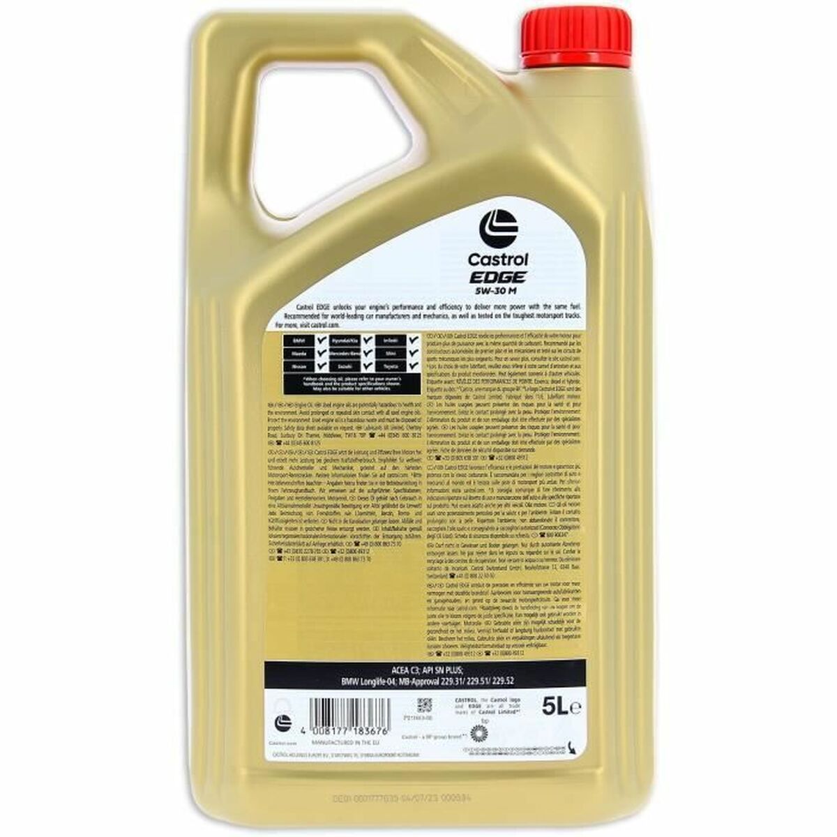 Ulei de motor Castrol Edge Benzină Diesel Hibrid 5W30 5 L
