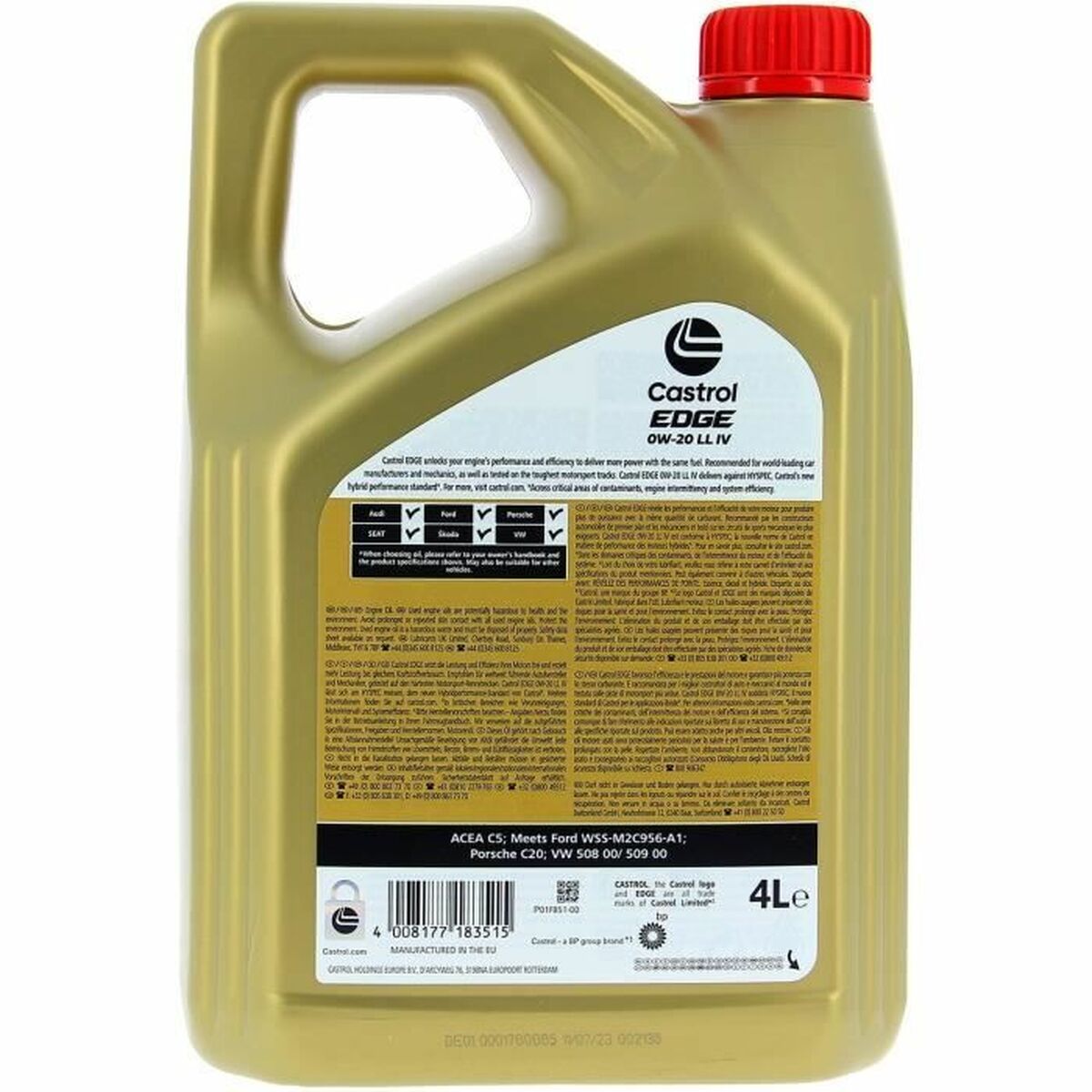 Ulei de motor Castrol EDGE Benzină Diesel Hibrid 0W20 5 L