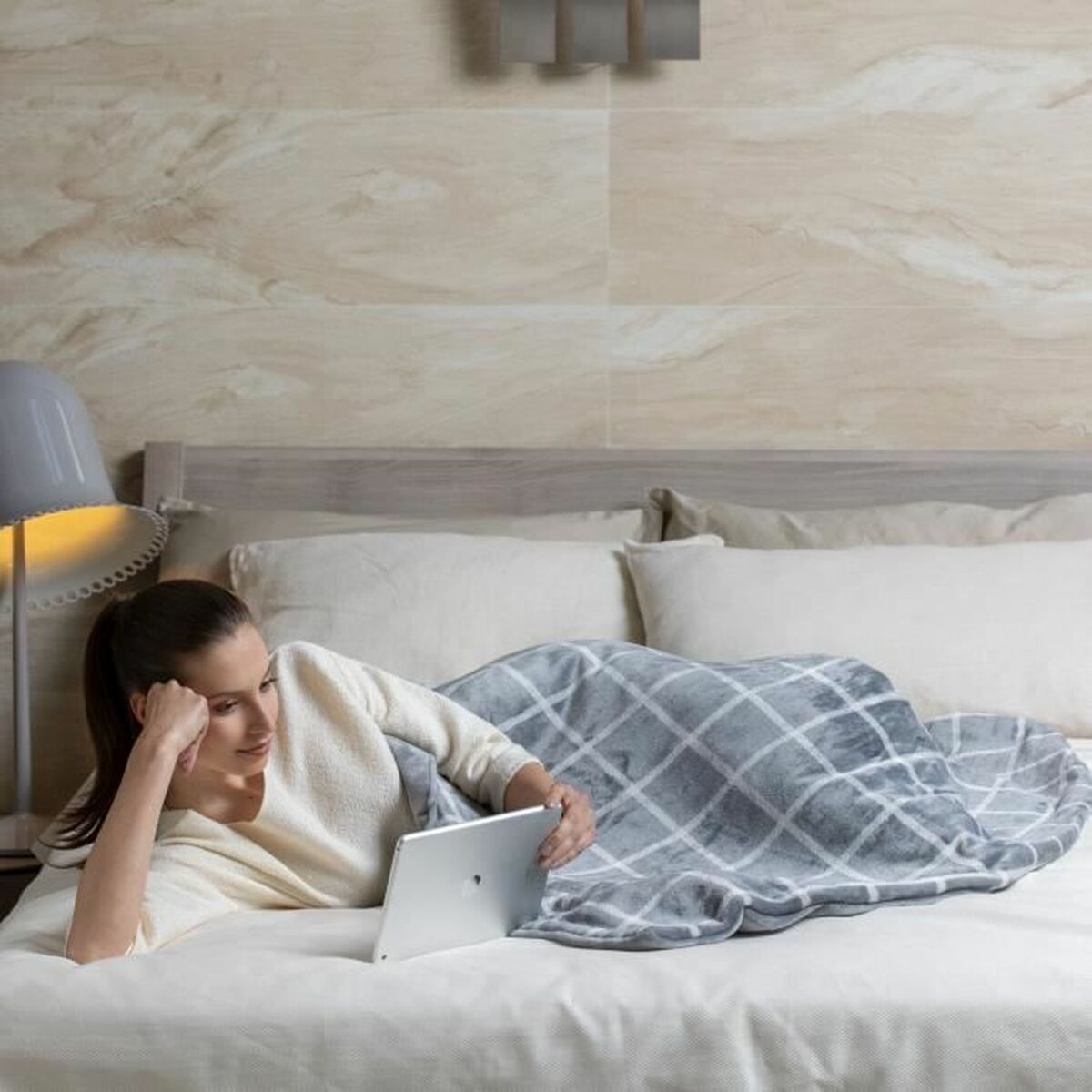 Pătură Electrică IMETEC 16775 Gri Alb/Gri