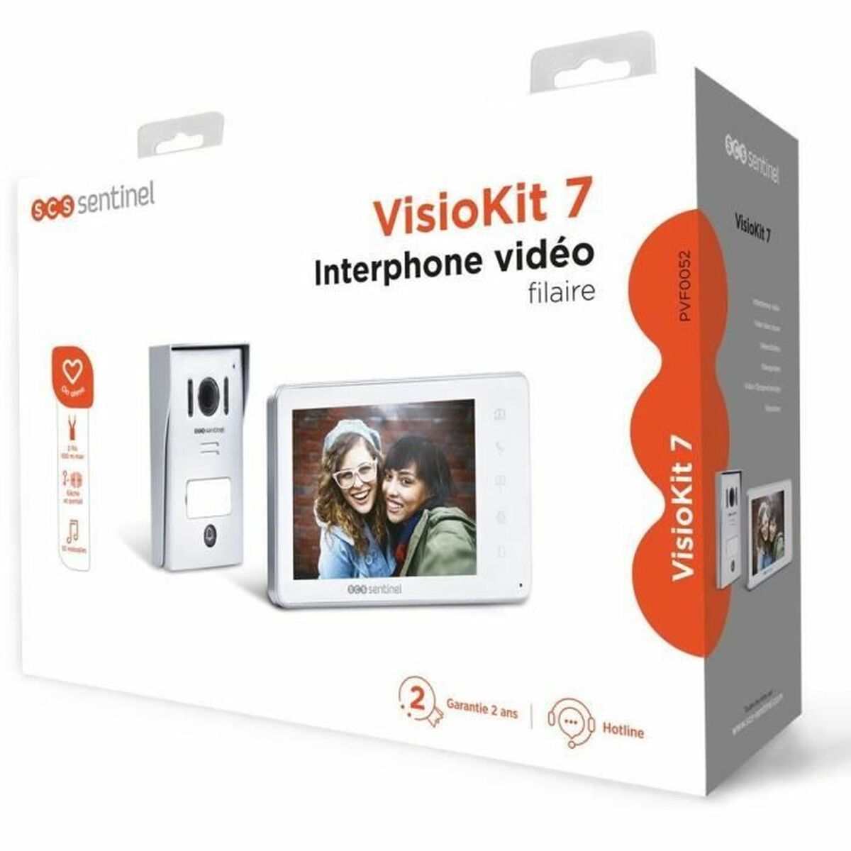Interfon Video Inteligent SCS SENTINEL VisioKit 7 Alb Aluminiu ABS