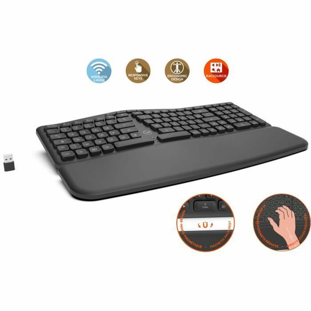 Tastatură Bluetooth Mobility Lab MOBILITY LAB - ML313153 Negru AZERTY