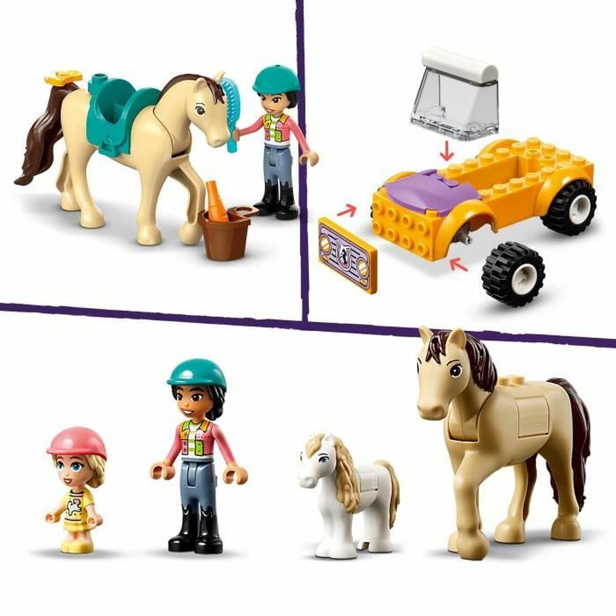 Set de Construcție Lego 42634 Horse & Pony Trailer Multicolor 105 Piese