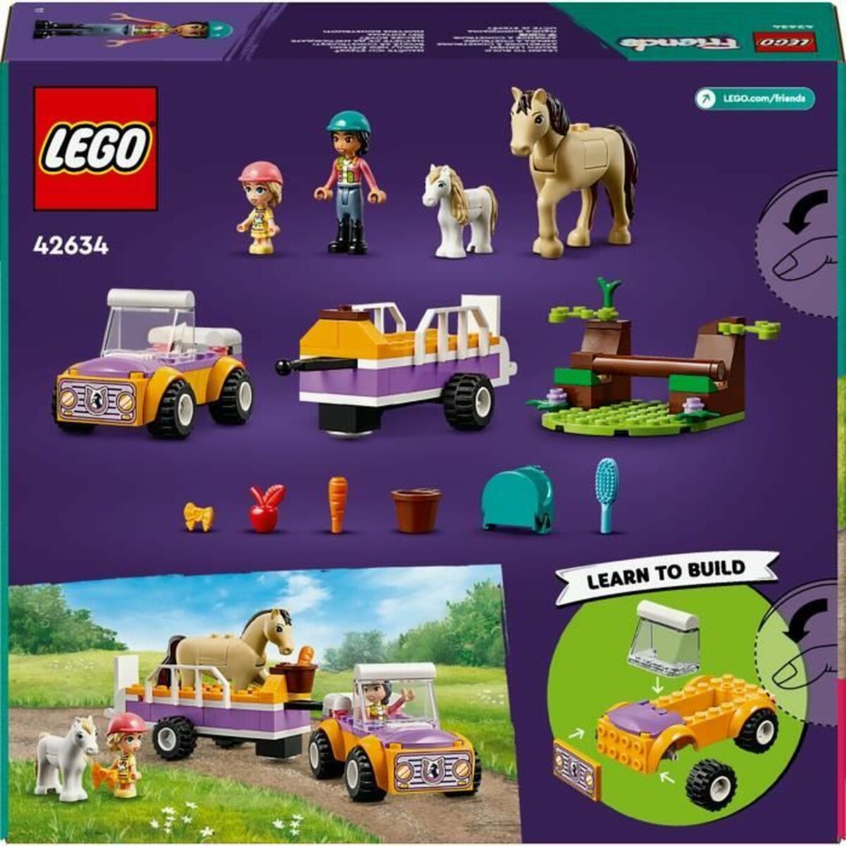 Set de Construcție Lego 42634 Horse & Pony Trailer Multicolor 105 Piese