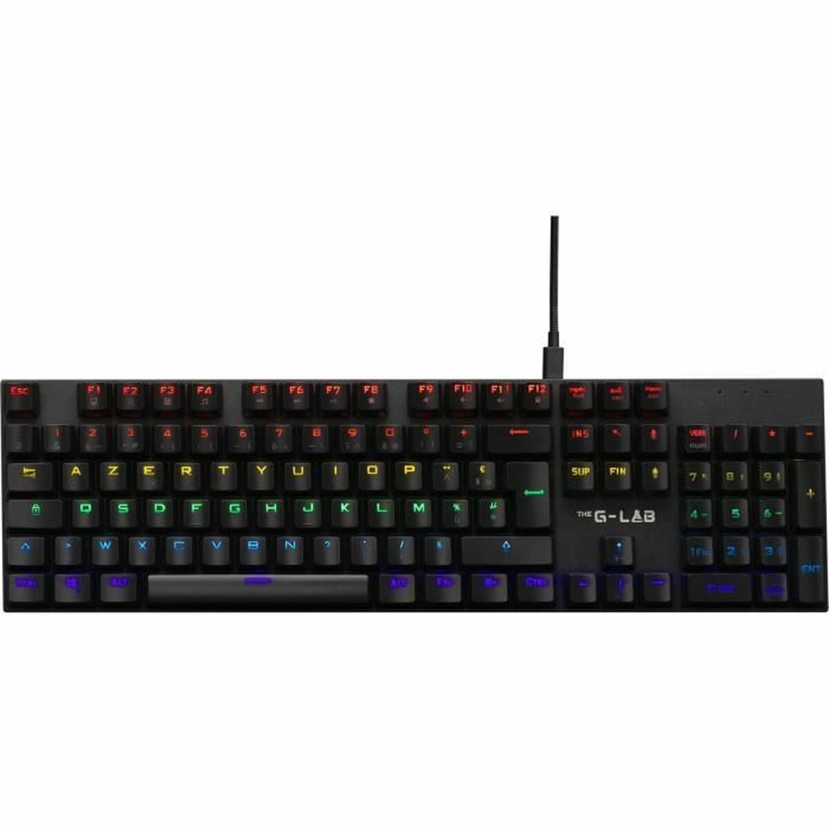 Tastatură Bluetooth The G-Lab AZERTY Negru Franceză