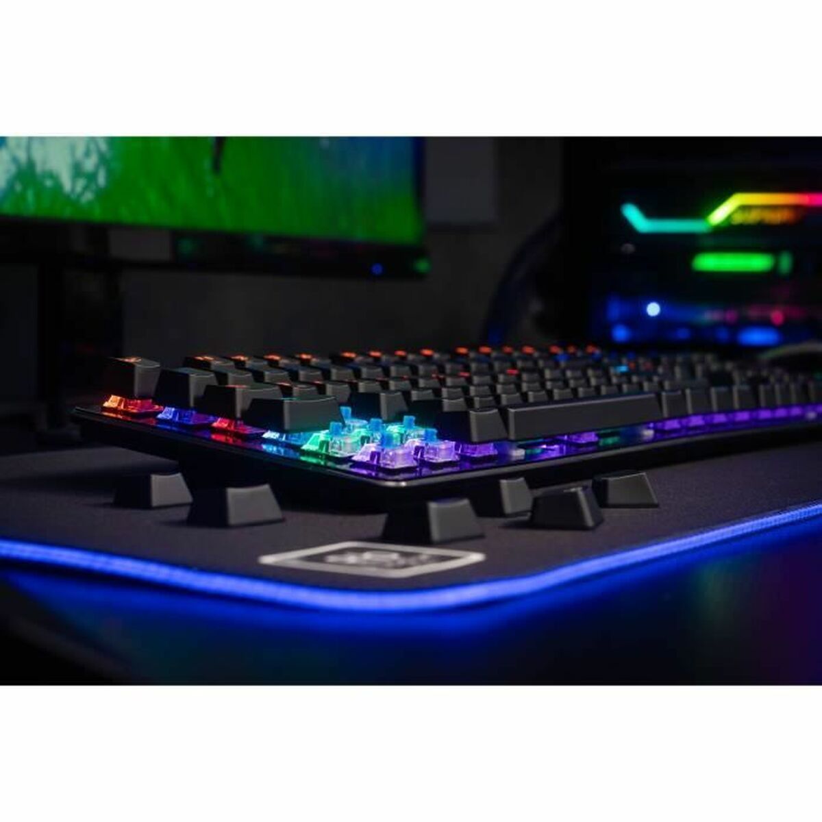 Tastatură Bluetooth The G-Lab AZERTY Negru Franceză