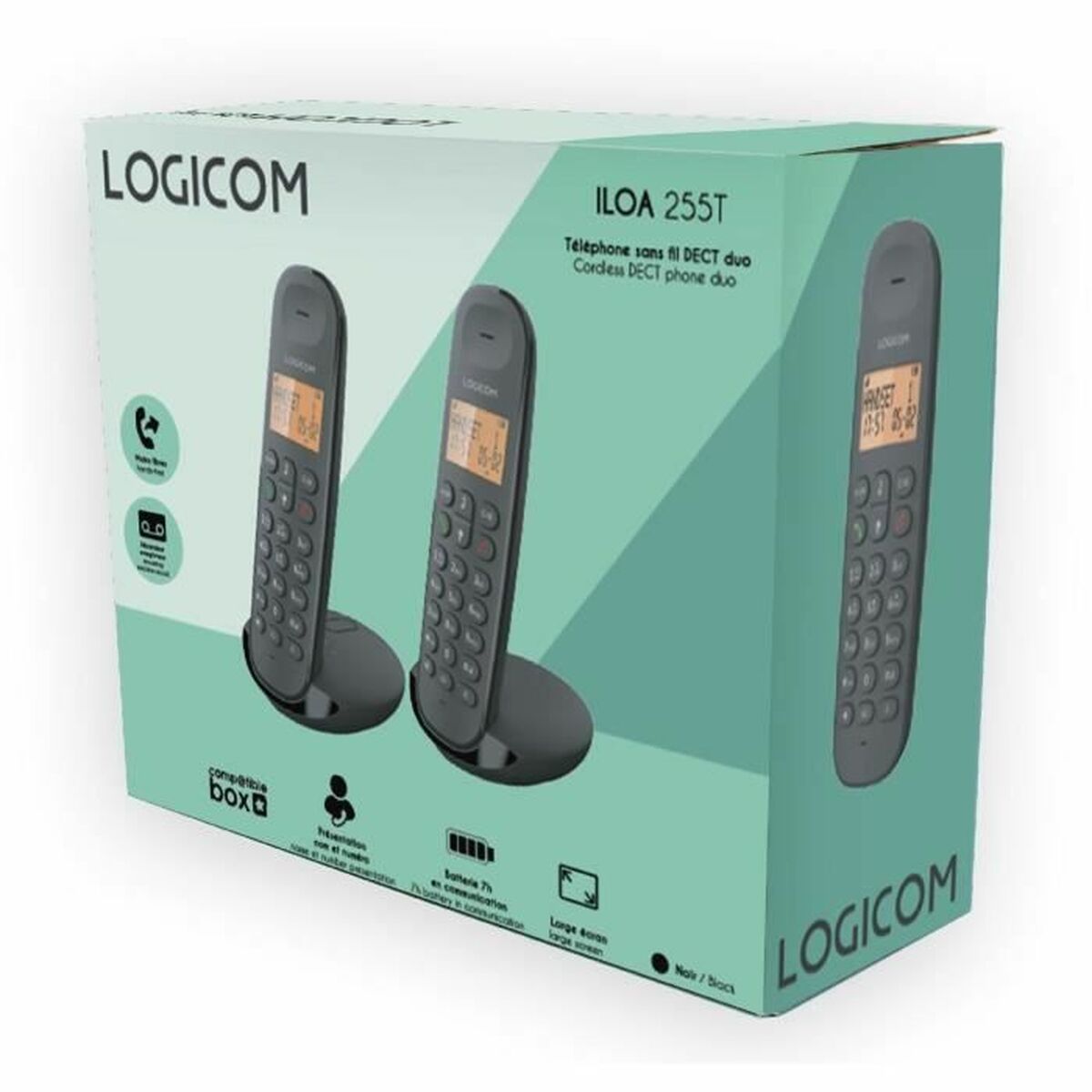 Telefon Fix Logicom DECT ILOA 255T DUO Negru