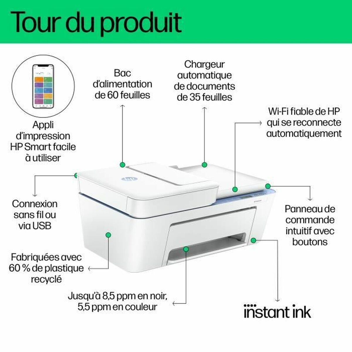 Imprimantă Multifuncțională HP Deskjet 4222e