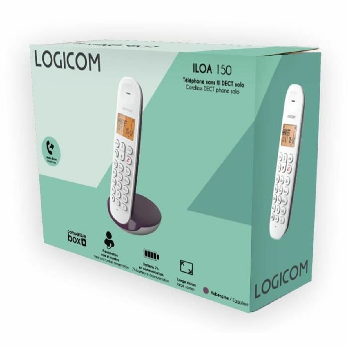 Telefon Fix Logicom DECT ILOA 150 SOLO Vânătă