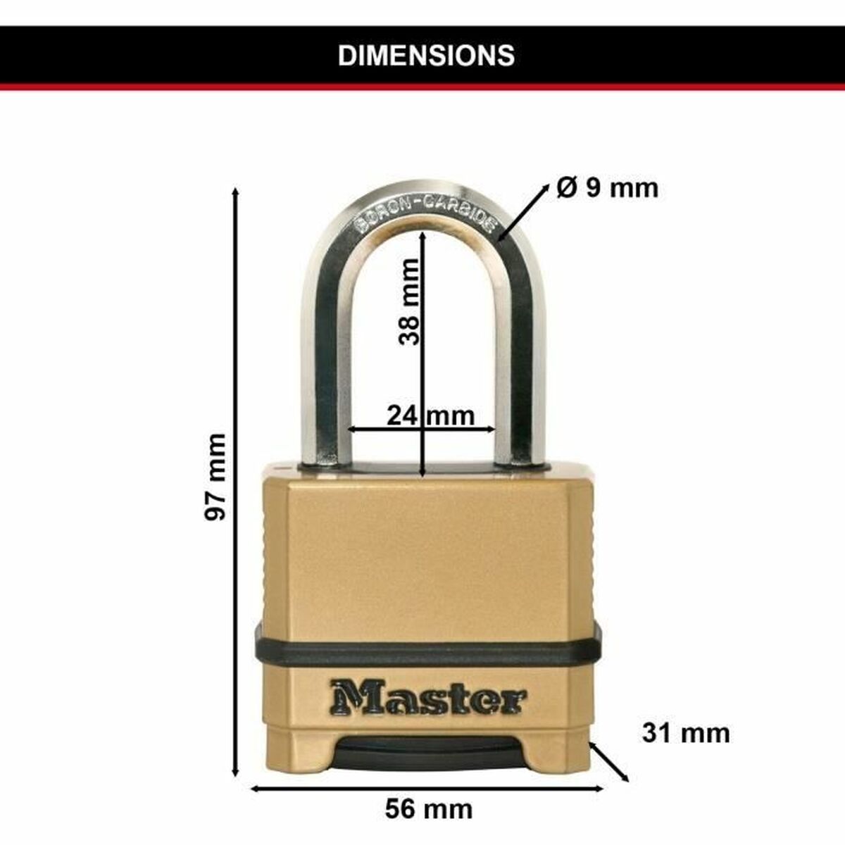 Lacăt cu cifru Master Lock Zinc