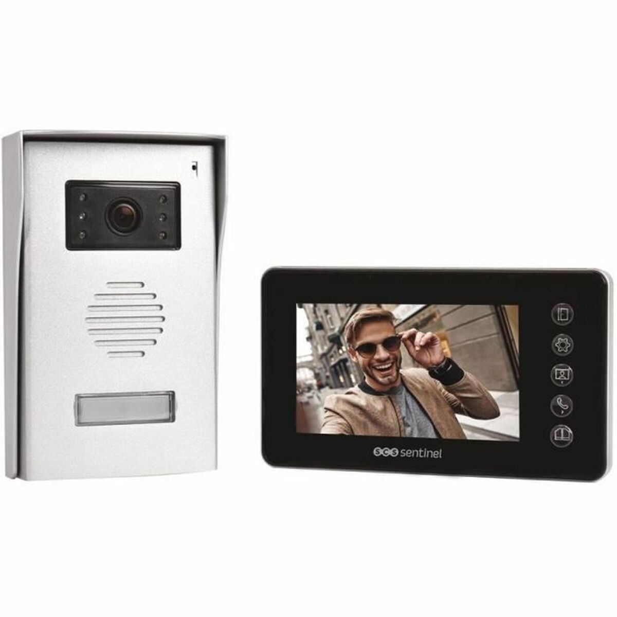 Interfon Video Inteligent SCS SENTINEL VisioFirst 4.3 Negru noir Aluminiu ABS