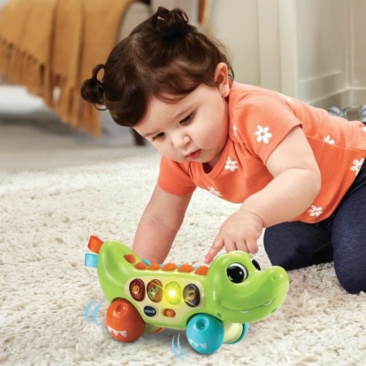Jucărie educațională Vtech Baby Rouli Croco rigolo (FR)