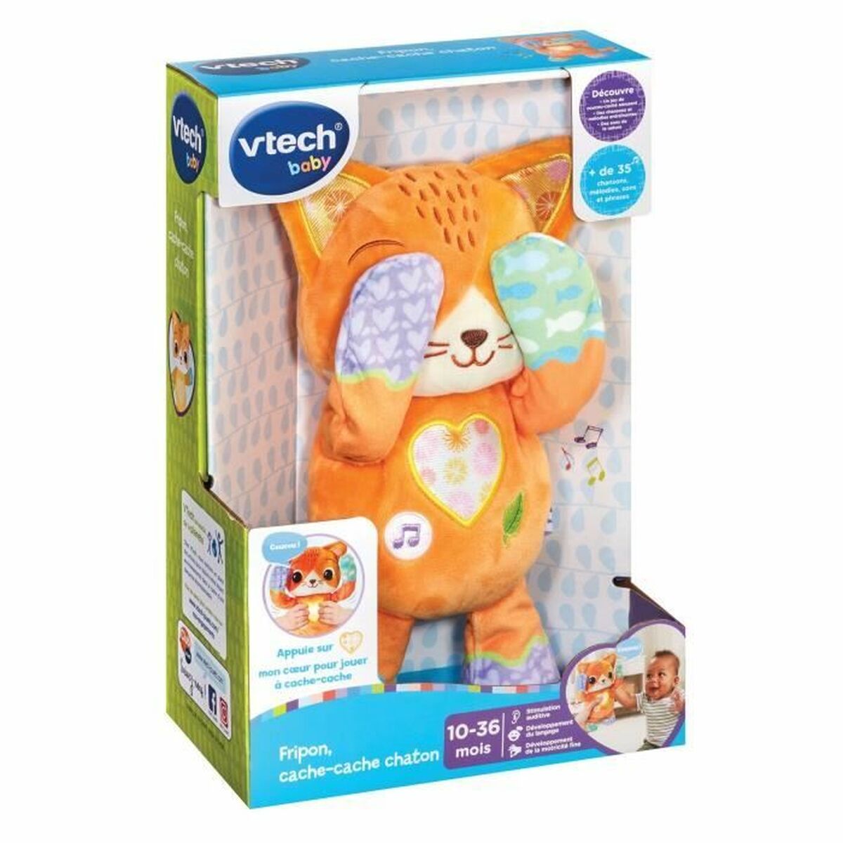 Jucărie educațională Vtech Baby Fripon cache-cahe chaton (FR)