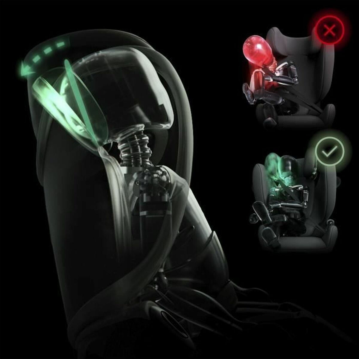 Scaun Auto Cybex Solution X i-Fix Rumba Negru ECE R129/04 ISOFIX