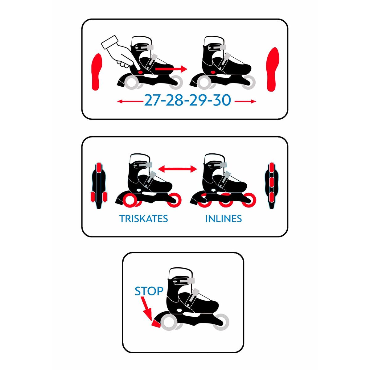 Patine cu Rotile The Paw Patrol Albastru Roșu