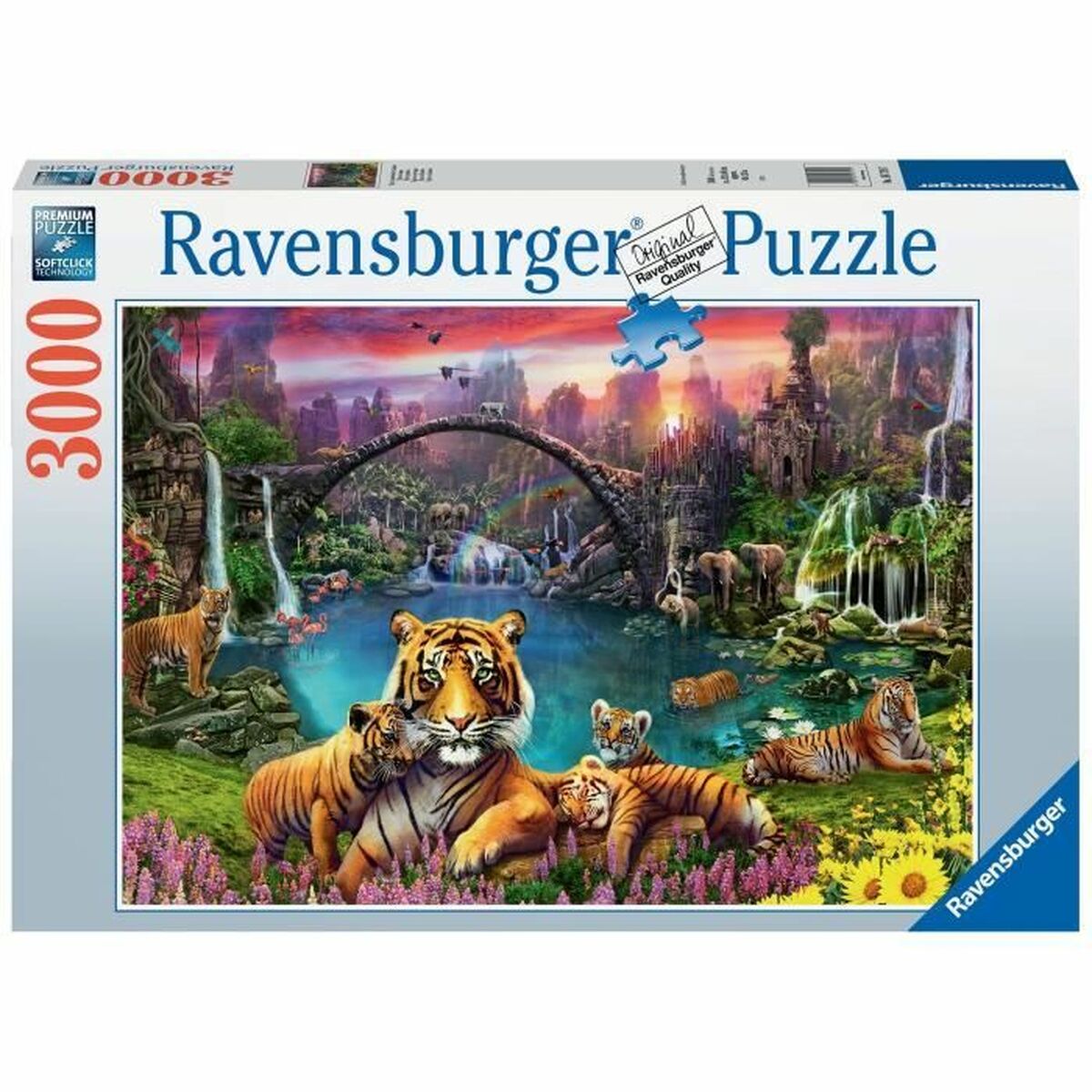 Puzzle Ravensburger Tigers in the lagoon 3000 Piese