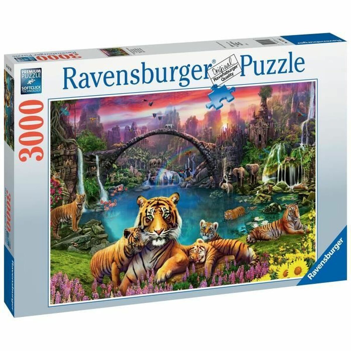 Puzzle Ravensburger Tigers in the lagoon 3000 Piese