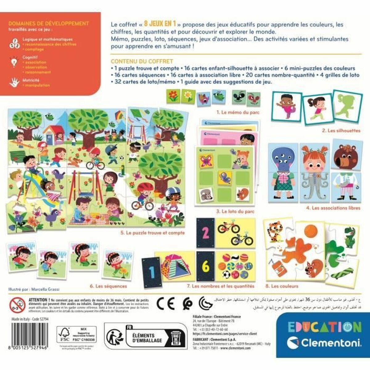 Joc Educativ Clementoni 8 jeux en 1 (FR)