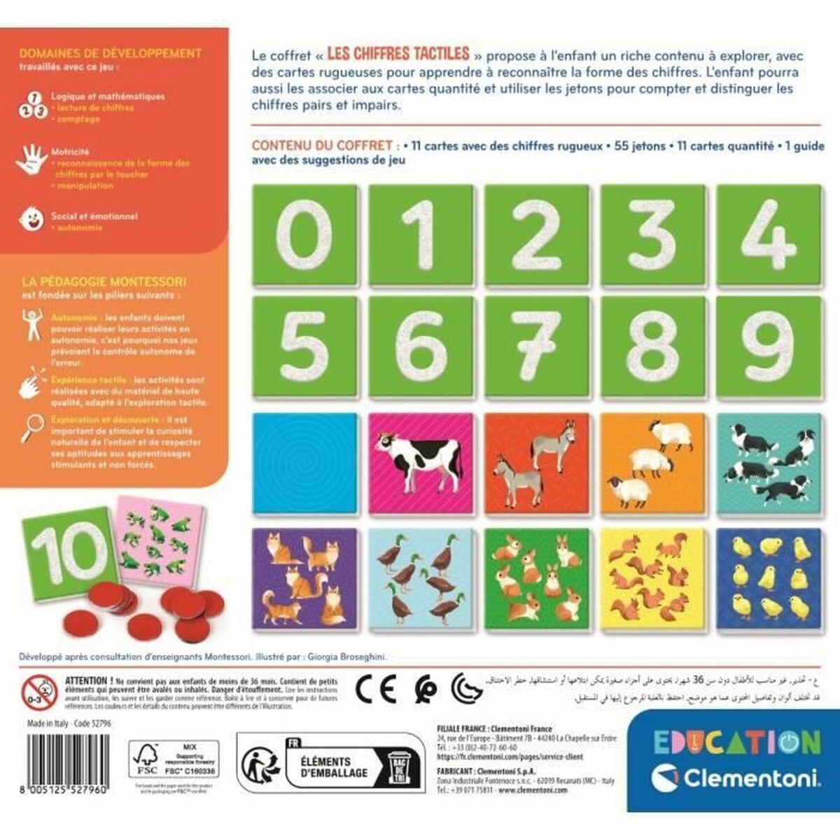 Joc Educativ Clementoni Les chiffres tactiles (FR)