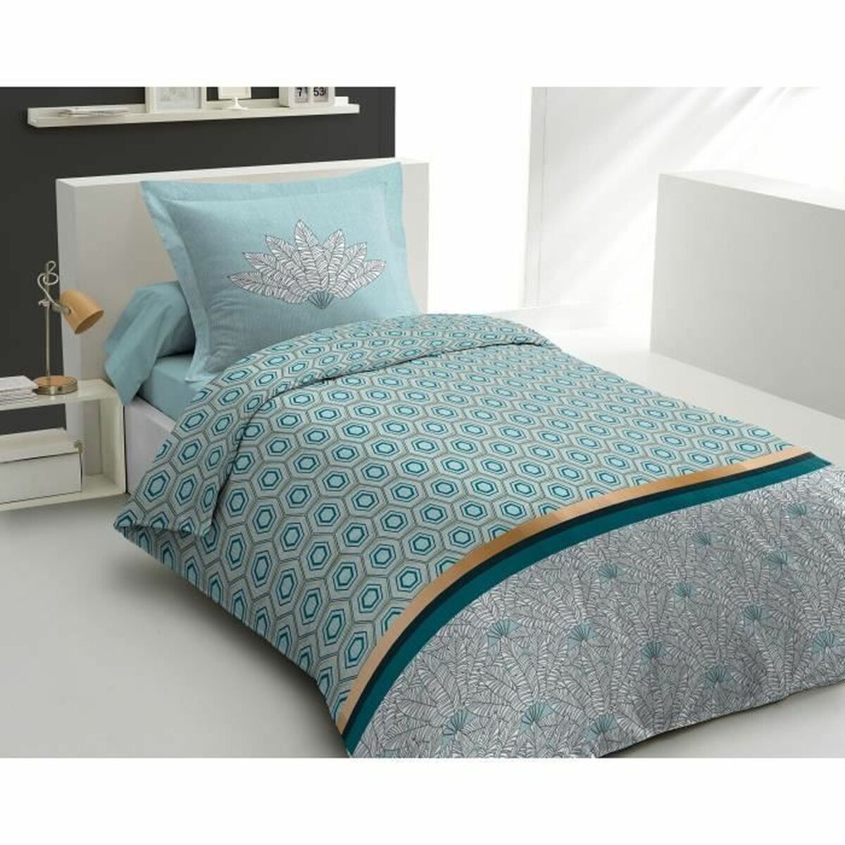 Set husă de pătură HOME LINGE PASSION Verde 140 x 200 cm