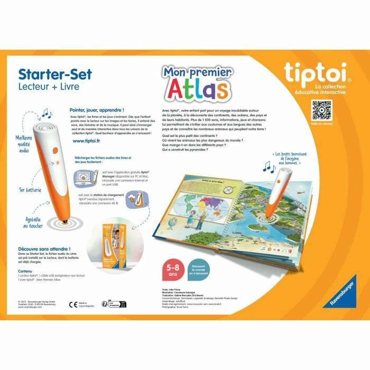 Joc Educativ Ravensburger tiptoi® Starter Atlas 4005556001774 (FR)