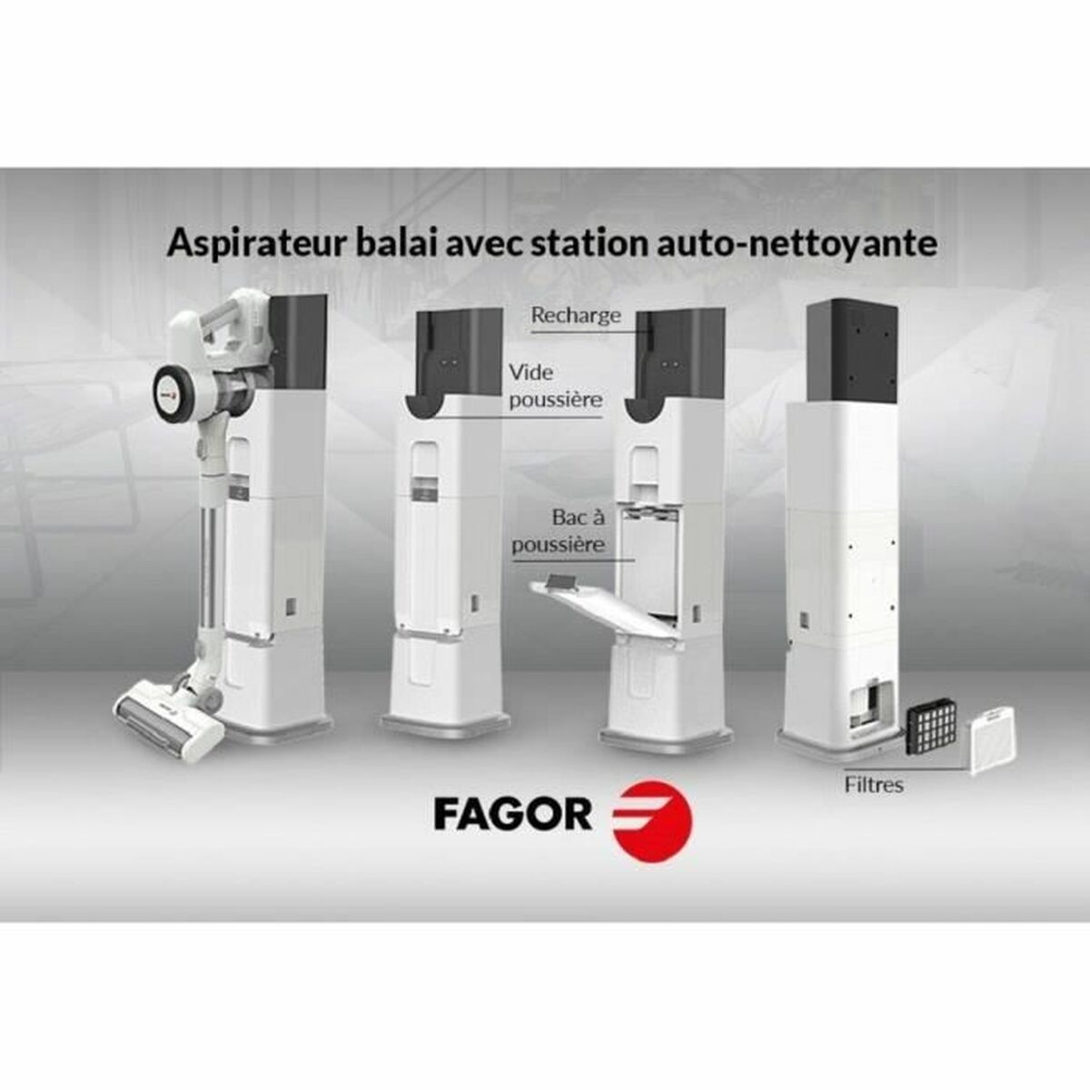Aspirator fără Cablu Fagor FG6415 Alb 1800 W