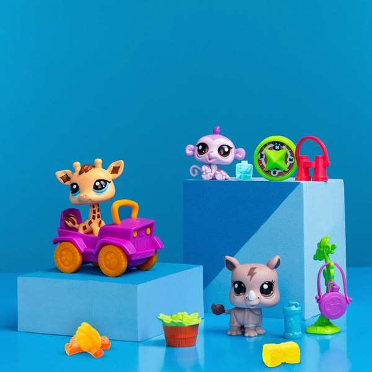 Playset Bandai Littlest Pet Shop SAFARI 8 Piese