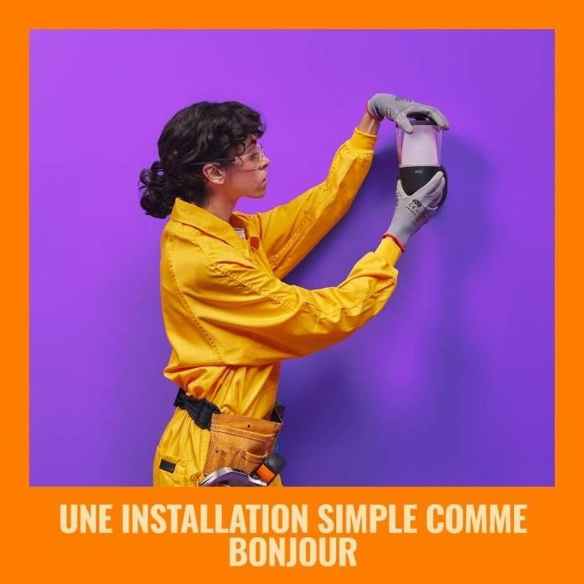 Lampă de perete Wiz Negru Metal Plastic 950 Lm