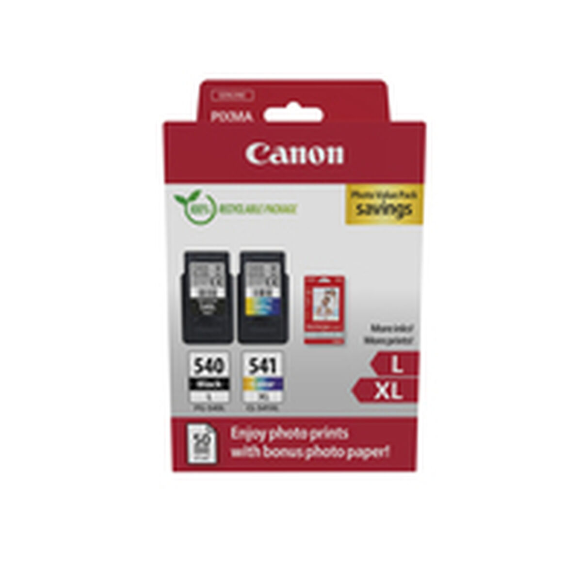 Cartuș cu Cerneală Originală Canon PG-540L Noir + CL-541XL Couleur