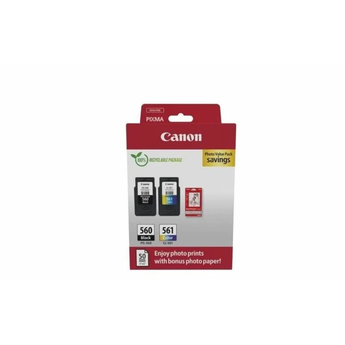 Cartuș cu Cerneală Originală Canon PG-560 Noir + CL-561 Couleur Multicolor