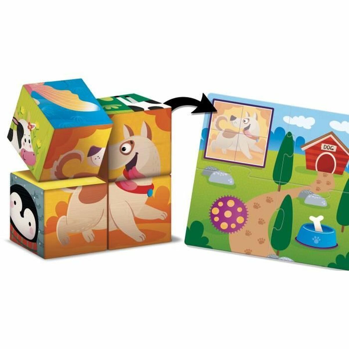 Joc Educativ Lisciani Giochi Cubes & Logic 2 in1 (FR)