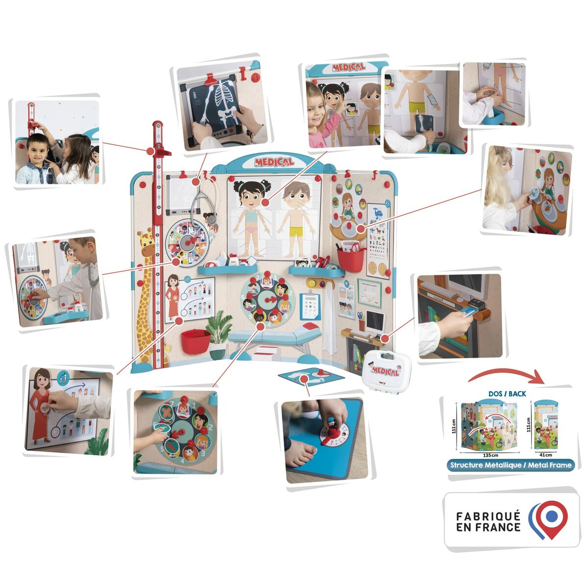 Trusă medicală de jucărie cu accesorii Smoby Cabinet Medical