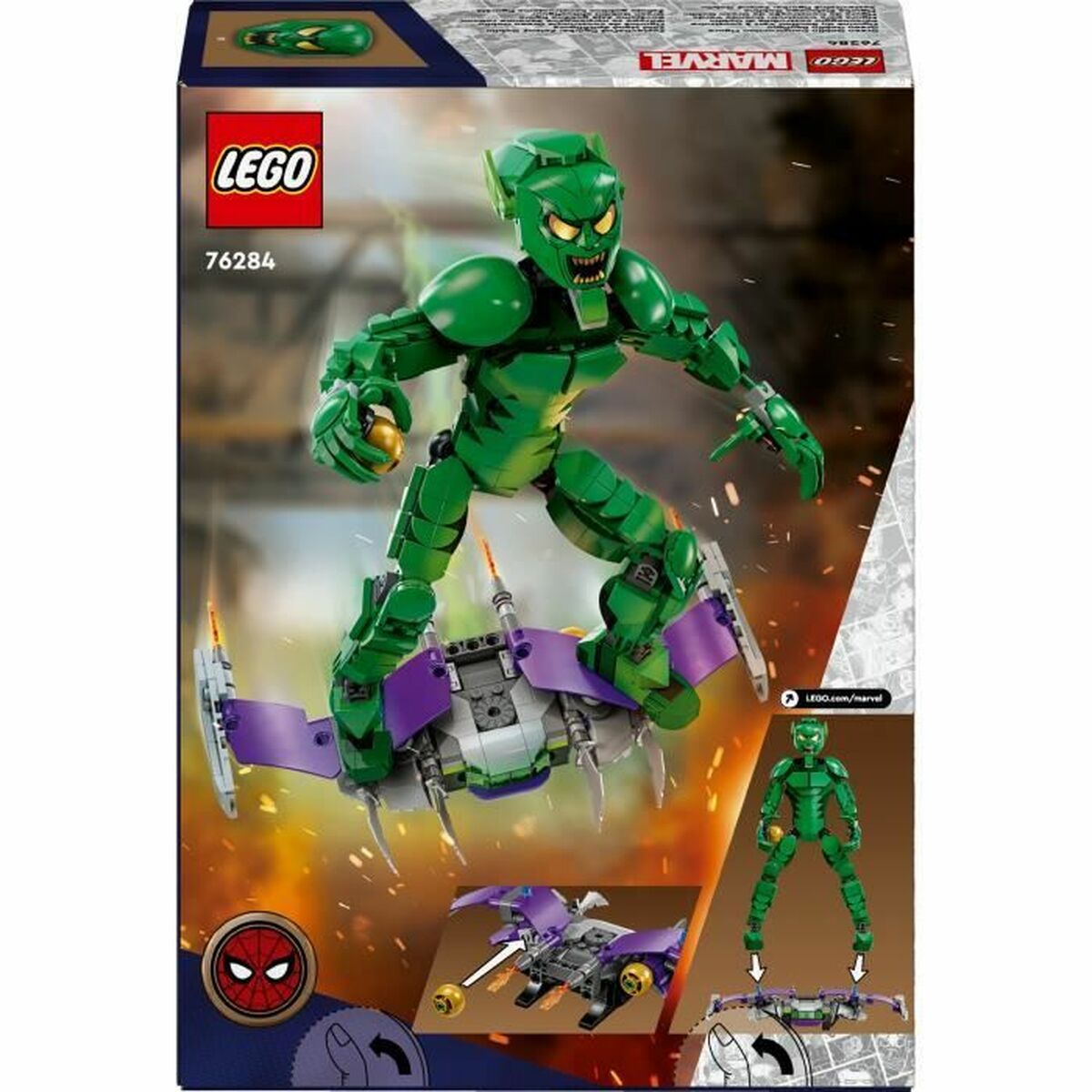 Set de Construcție Lego 76284 Green Goblin Multicolor 471 Piese